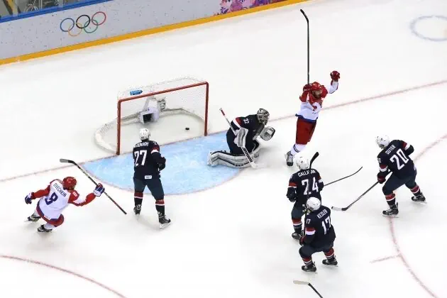 хоккей Россия  США 2014