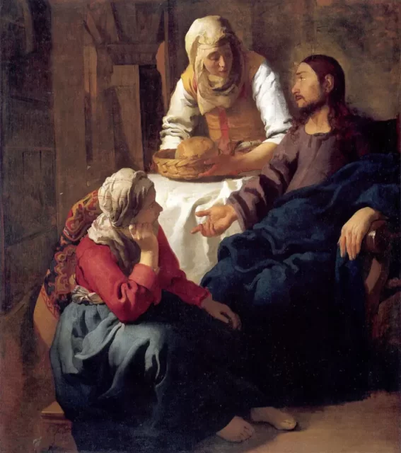Ян Вермеер ван Дельф. «Христос в доме Марфы и Марии». 