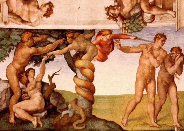Микеланджело. Фрагмент росписи Сикстинской капеллы. 